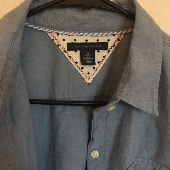 Tommy Hilfiger medium blue button down - Picture 2 of 6